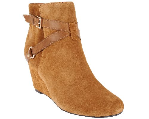 Isaac Mizrahi Live! Suede Ankle Boots with
