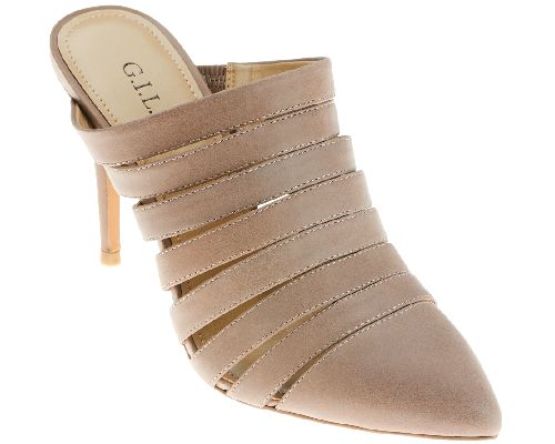 G.I.L.I. Leather Multi-strap Mules