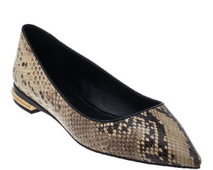 Judith Ripka Textured Leather Slip-on Flats -
