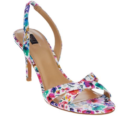 G.I.L.I. Cross-band Sling Back Mid-heel Pumps -