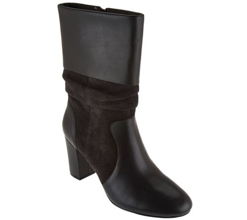 C. Wonder Leather and Suede Mid-Calf Slouch - New