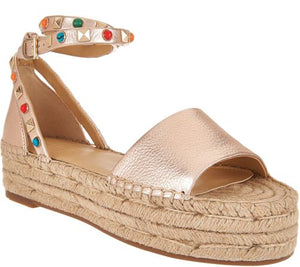 Marc Fisher Leather Espadrilles with Ankle