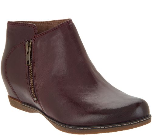 Dansko Leather Wedge Ankle Boots - Leyla